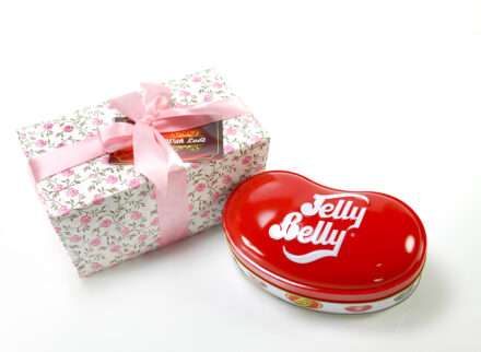 Jelly Belly logo tin 200g Rose Ballotin